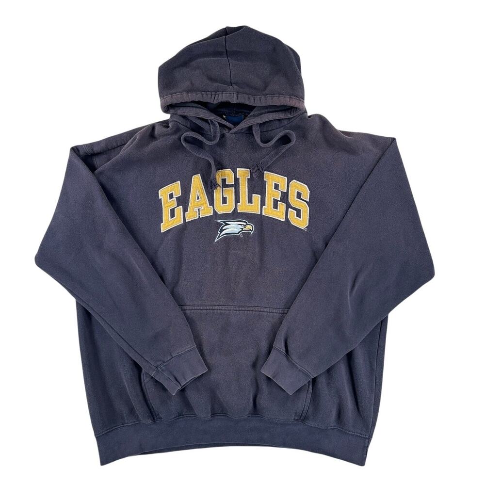 Vintage Sun Faded Philadelphia Eagles Mens OVB Hoodie READ DESC - Navy -XL